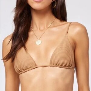 L*Space Brittany Triangle Bikini Top Size Large